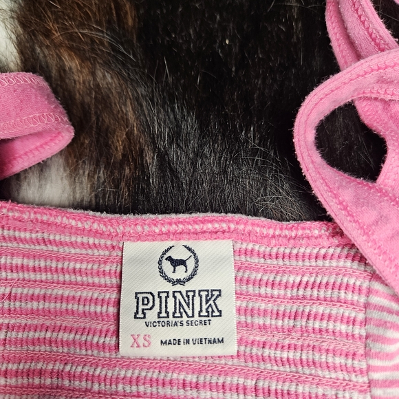 PINK Victoria's Secret Pink and White Striped Tank Top - Picture 3 of 3